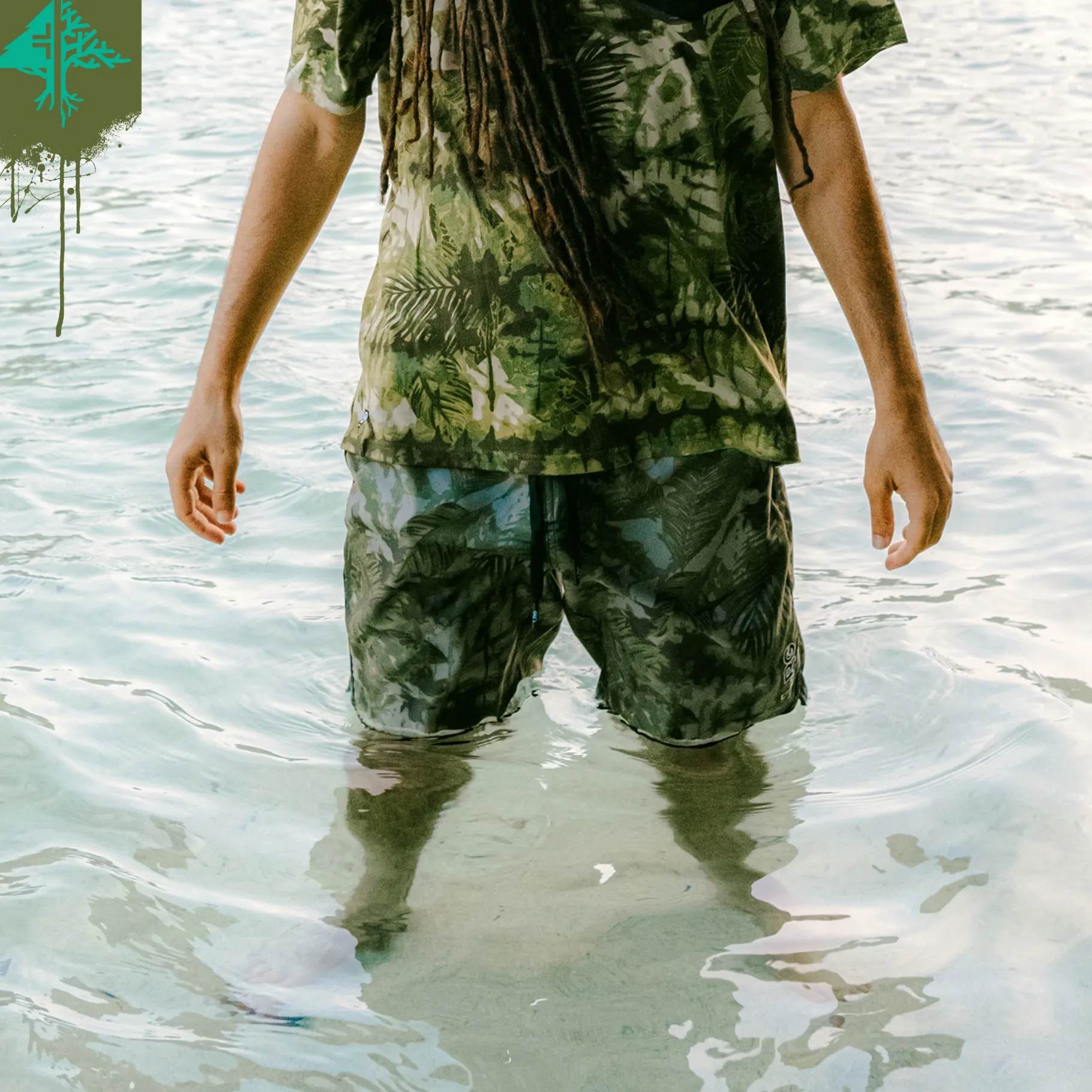 Shorts>LRG Extra Rooted Hybrid Tech Shorts Sage