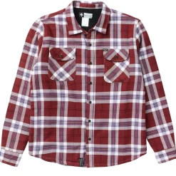 Outerwear>LRG Faction Sherpa Lined Flannel Burgundy