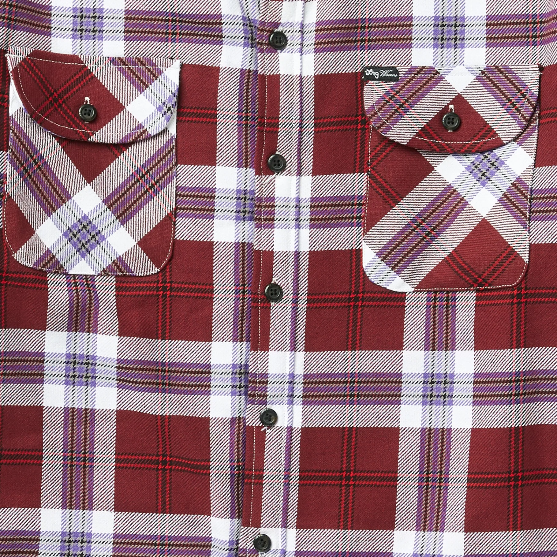 Outerwear>LRG Faction Sherpa Lined Flannel Burgundy