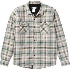 Outerwear>LRG Faction Sherpa Lined Flannel Grey