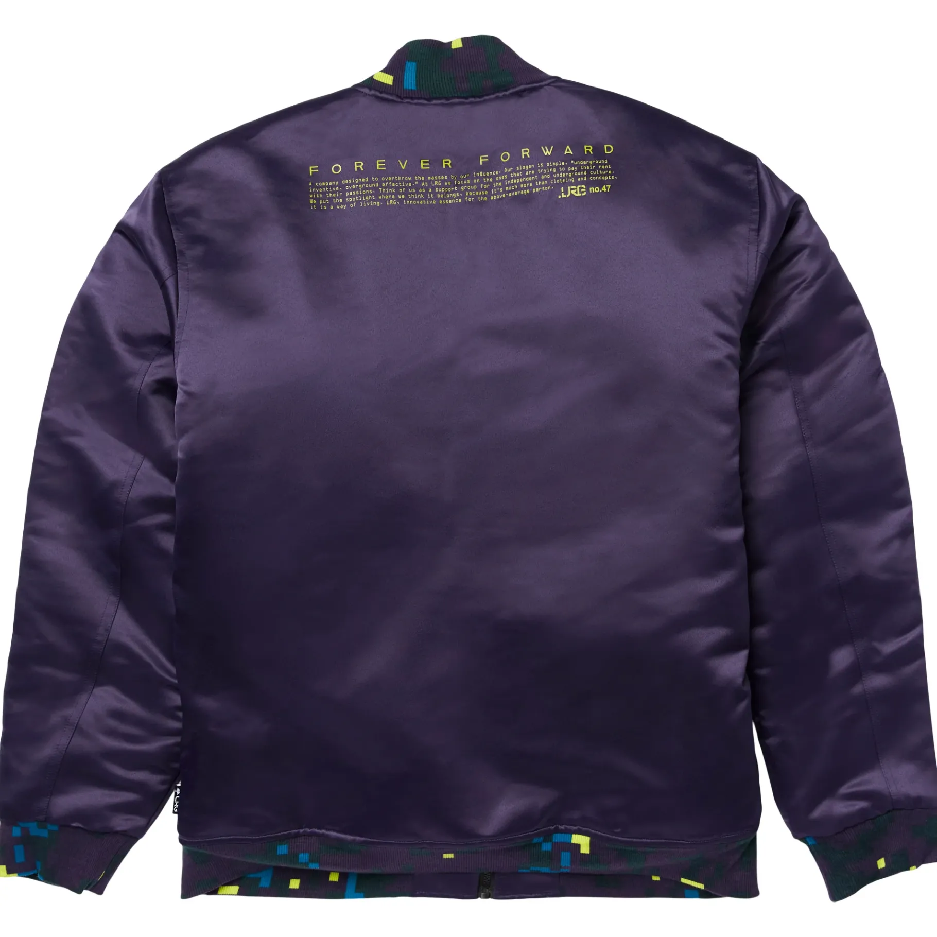 Outerwear>LRG Forever Forward Bomber Jacket Dark Purple