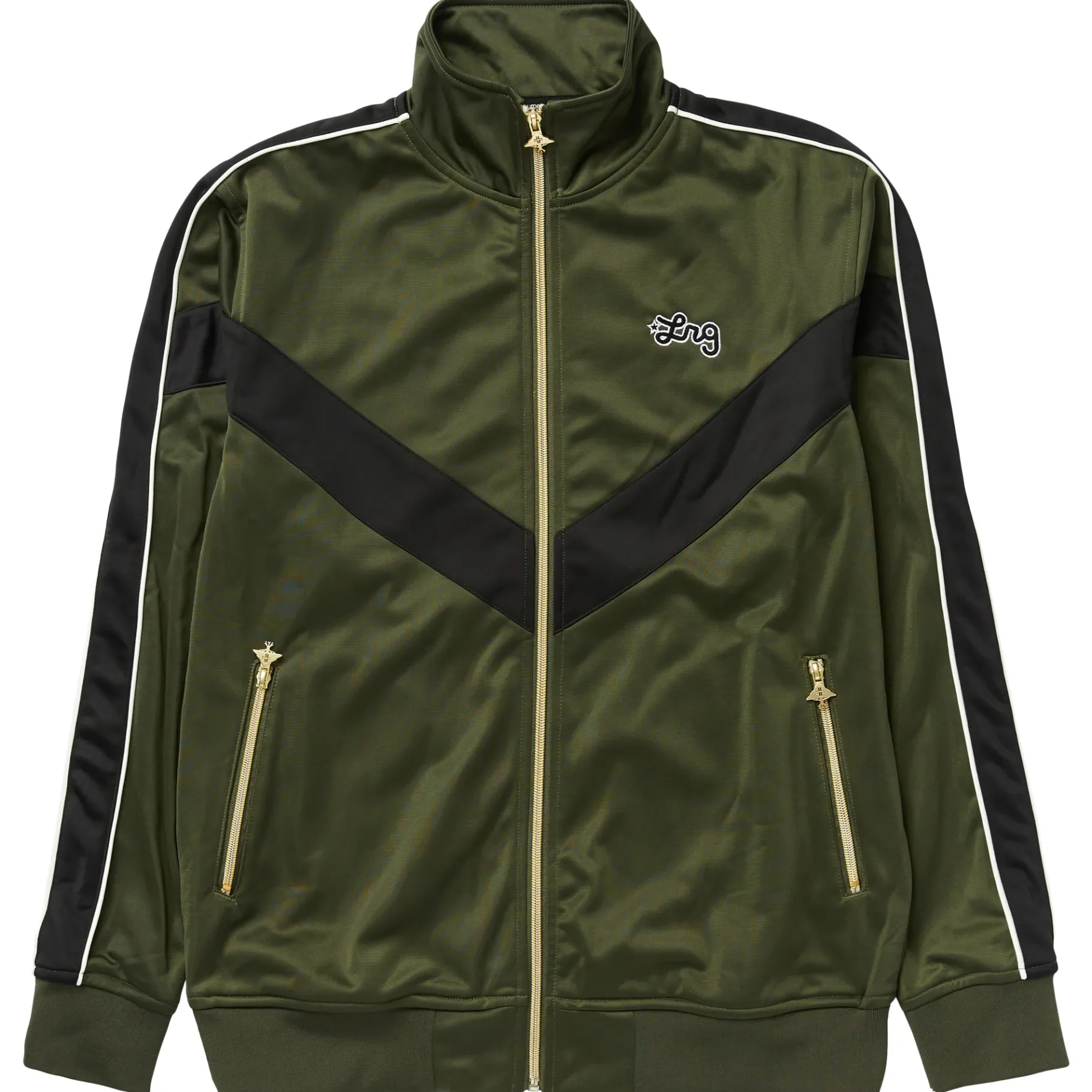 Outerwear>LRG Fresh Deep Track Jacket Dark Green
