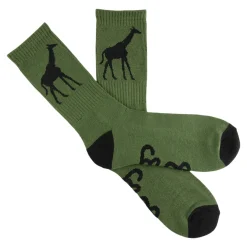 Socks>LRG Giraffe Crew Socks Olive