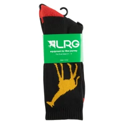 Socks>LRG Giraffe Crew Socks Black/Gold