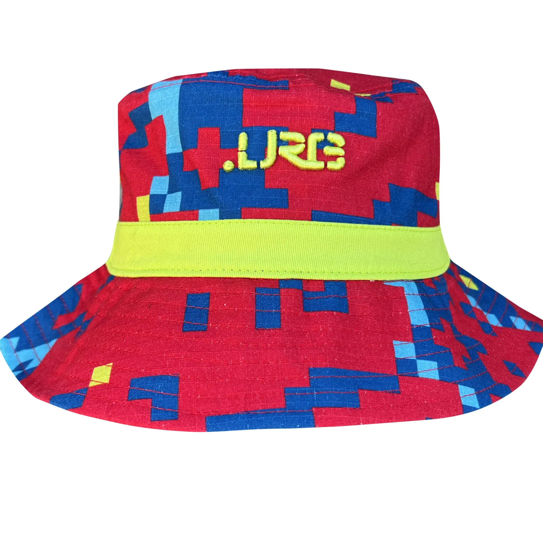 Hats>LRG Glitch World Bucket Red