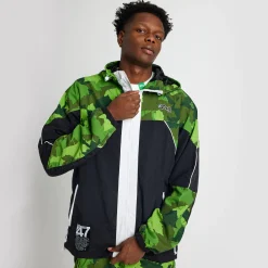 Outerwear>LRG Highest Maple Hood Windbreaker Jacket Green Camo