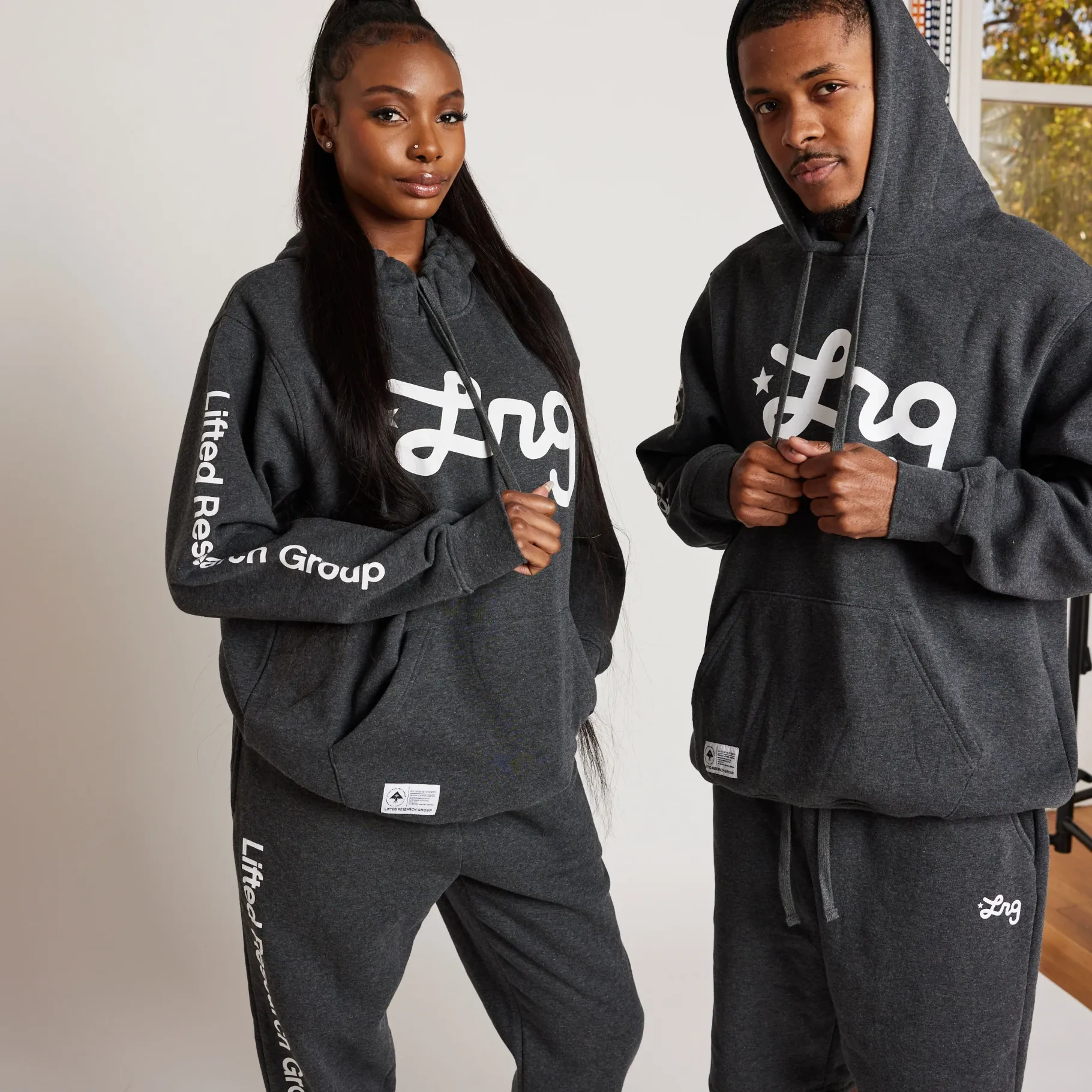 Pants>LRG Lifted Script Jogger Sweatpants Charcoal Heather