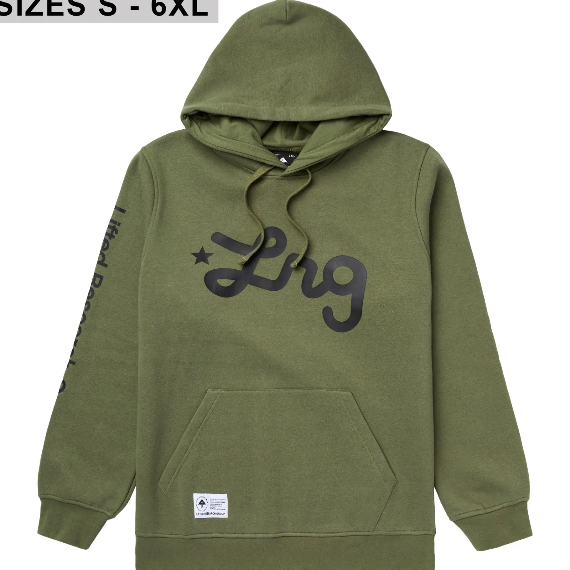 Hoodies & Sweats>LRG Lifted Script Pullover Hoodie Olivine