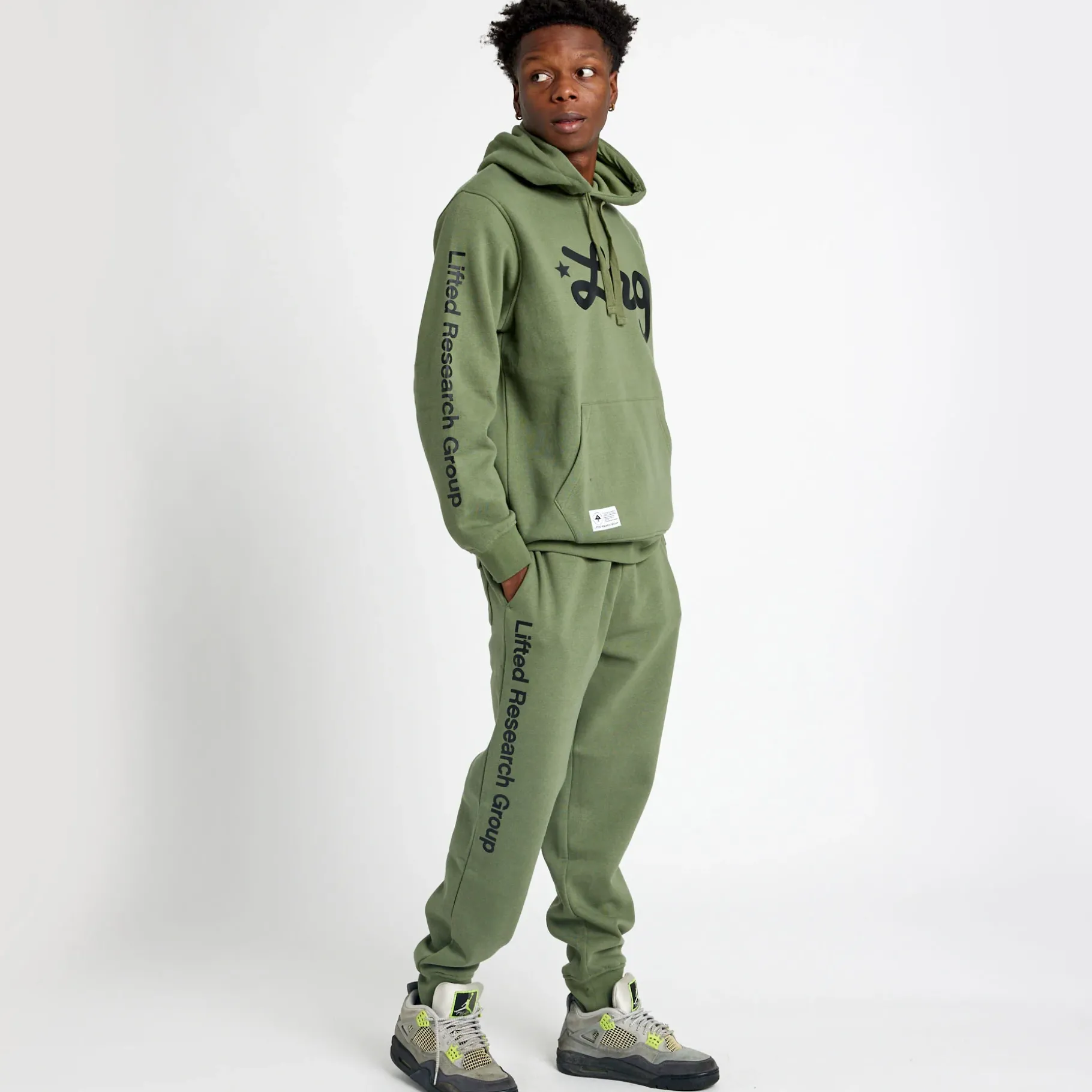 Hoodies & Sweats>LRG Lifted Script Pullover Hoodie Olivine