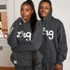 Hoodies & Sweats>LRG Lifted Script Pullover Hoodie Charcoal Heather