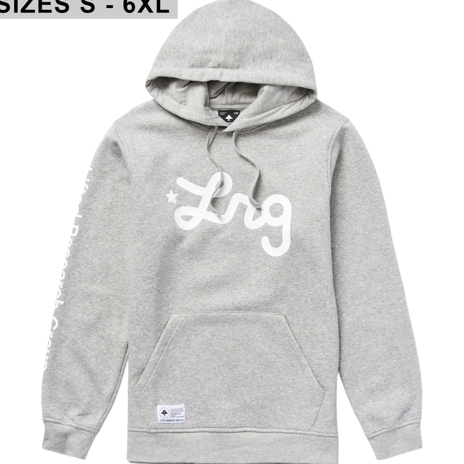 Hoodies & Sweats>LRG Lifted Script Pullover Hoodie Heather Grey