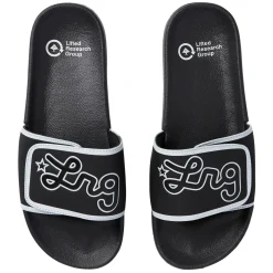 Slides>LRG Lifted Script Slide Sandals Black