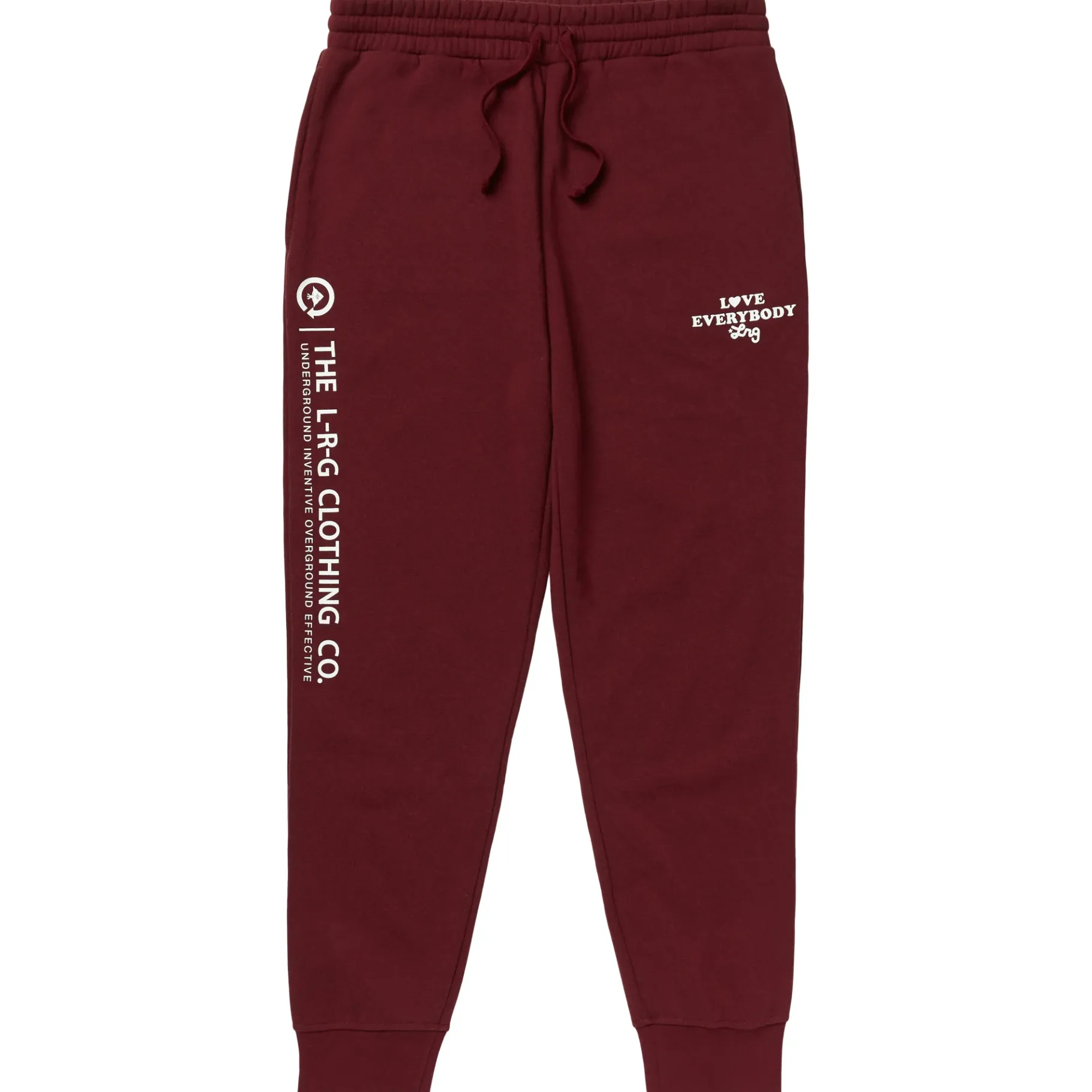Hoodies & Sweats>LRG Love For Everybody Jogger Sweatpants Burgundy