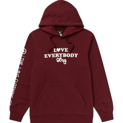 Hoodies & Sweats>LRG Love For Everybody Pullover Hoodie Burgundy