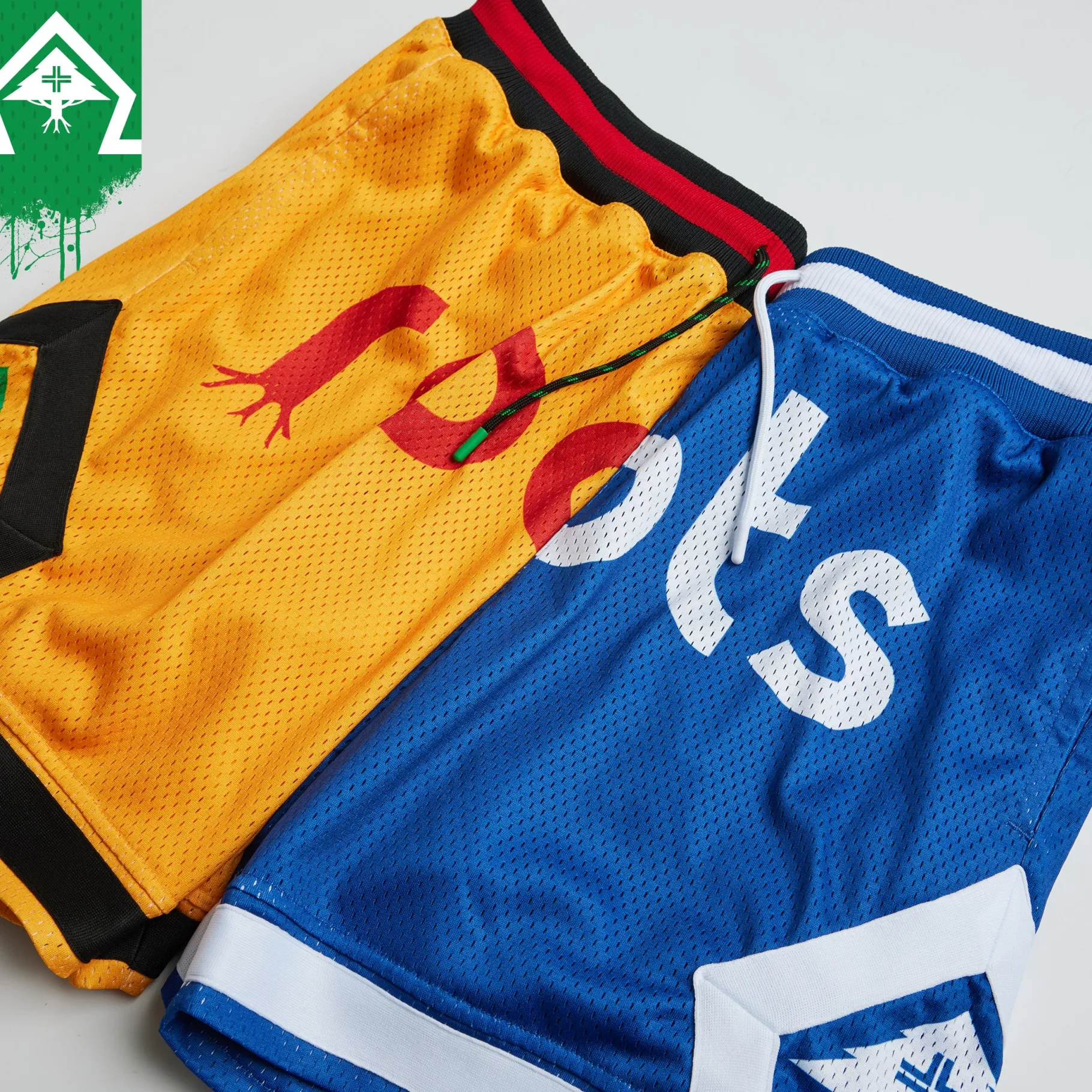 Shorts>LRG Original Roots Mesh Shorts Yellow