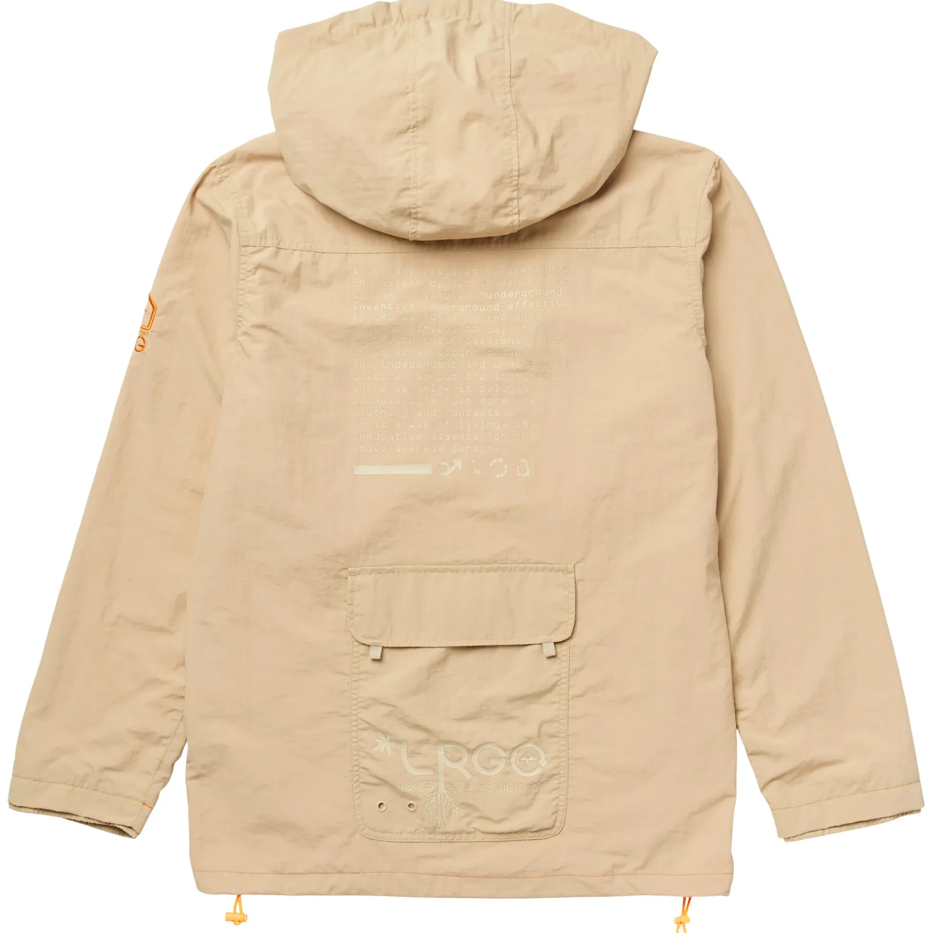 Outerwear>LRG Plant Mission Anorak Jacket Light Brown
