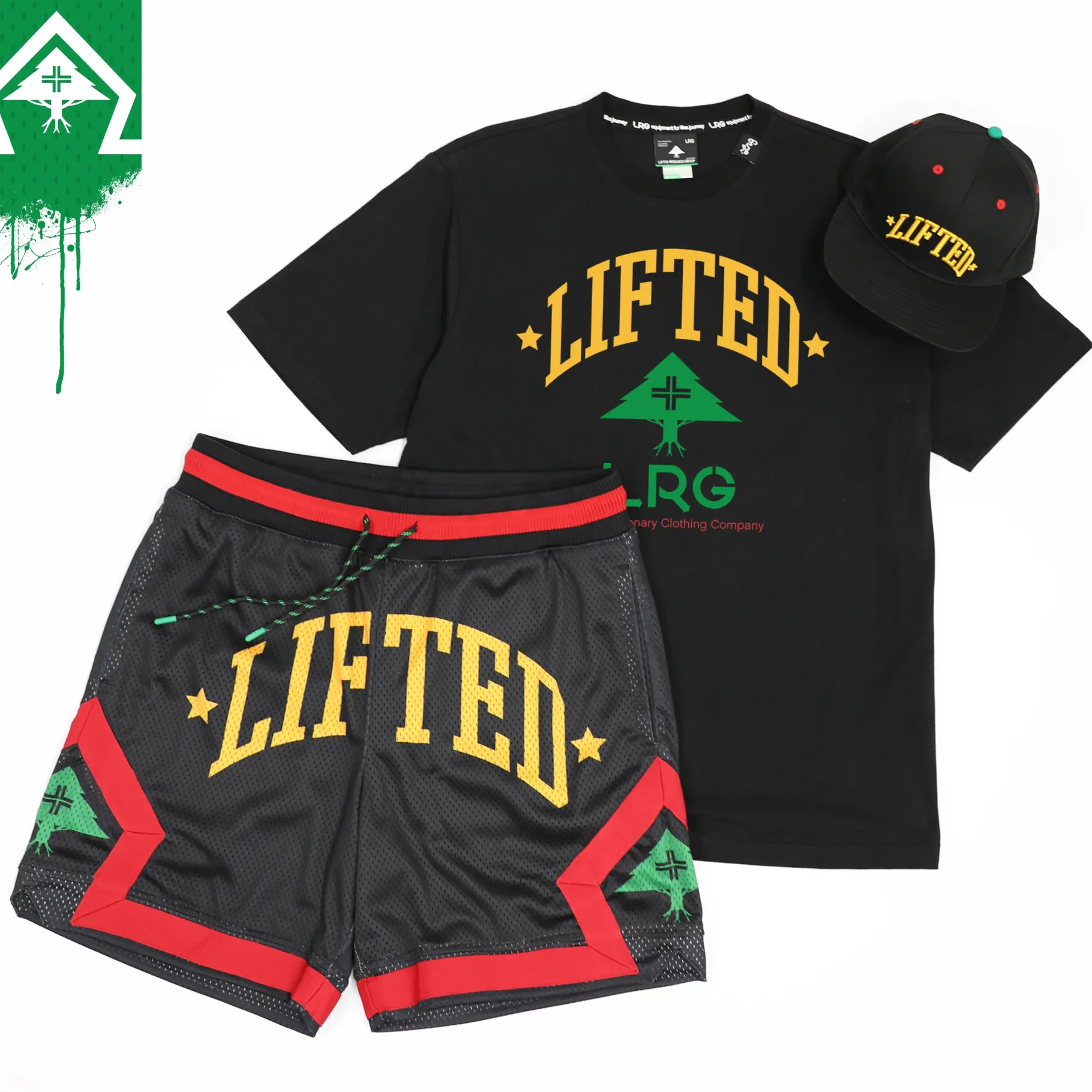 Shorts>LRG Resolutionary Lifted Mesh Shorts Black