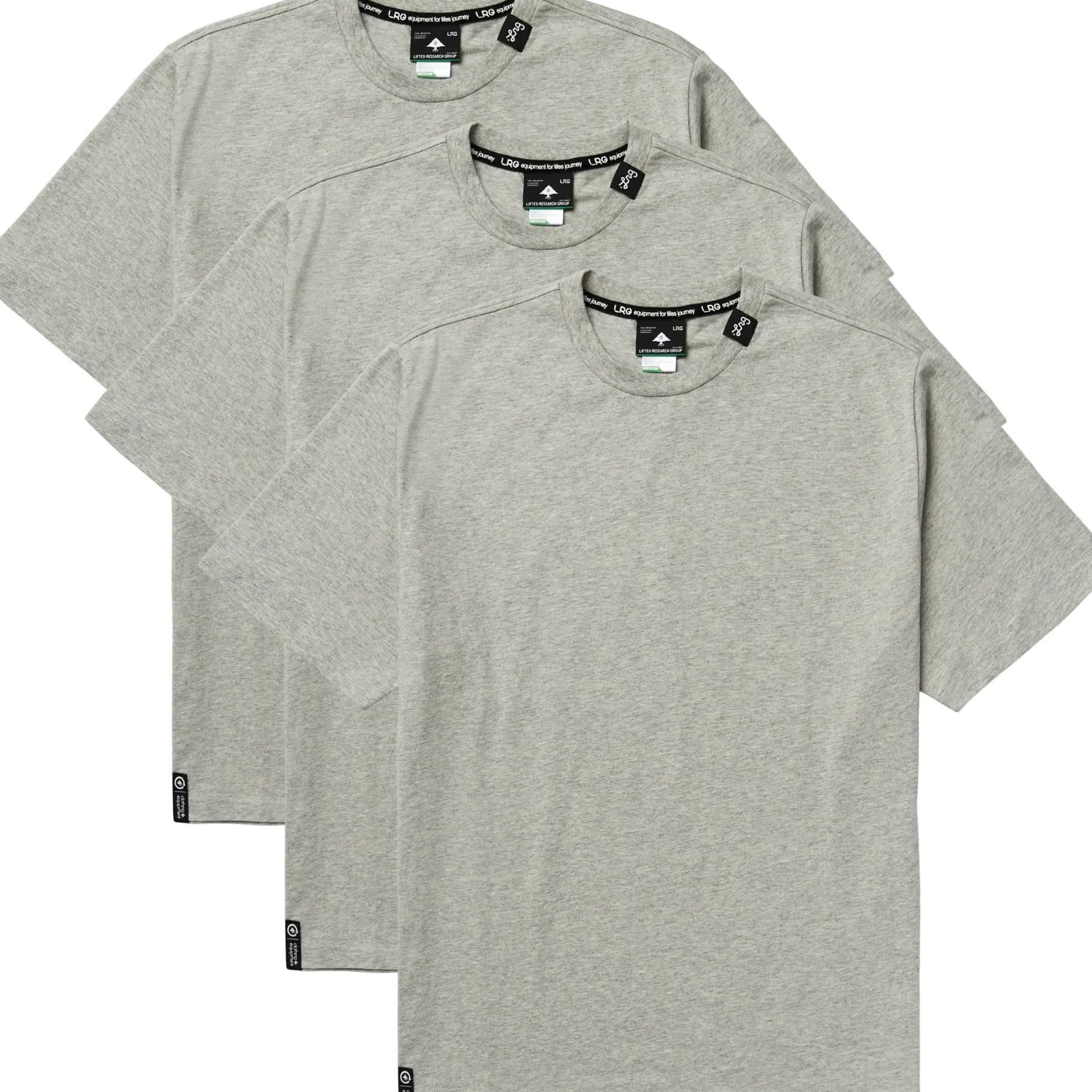 Tops>LRG Rooting Deeply Knit Tees 3 Pack Heather Grey