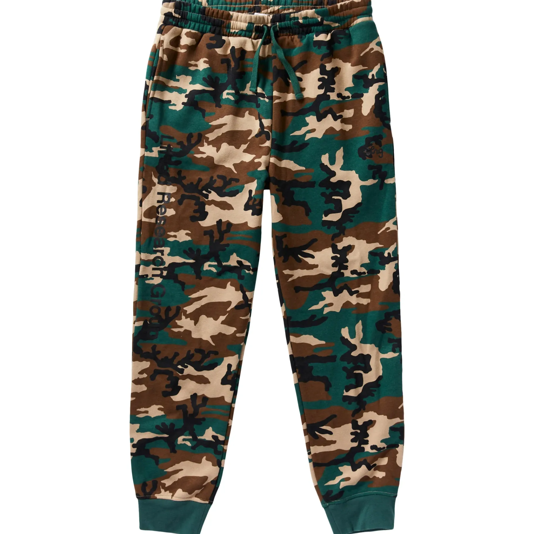 Hoodies & Sweats>LRG Roots Script Jogger Sweatpants Green Camo
