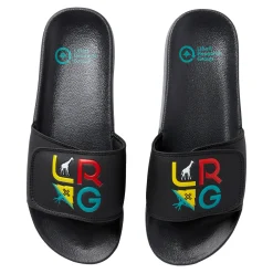 Slides>LRG Stacked Rasta Logo Slides Black