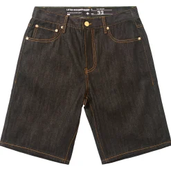 Shorts>LRG True Straight Jean Shorts Raw Black